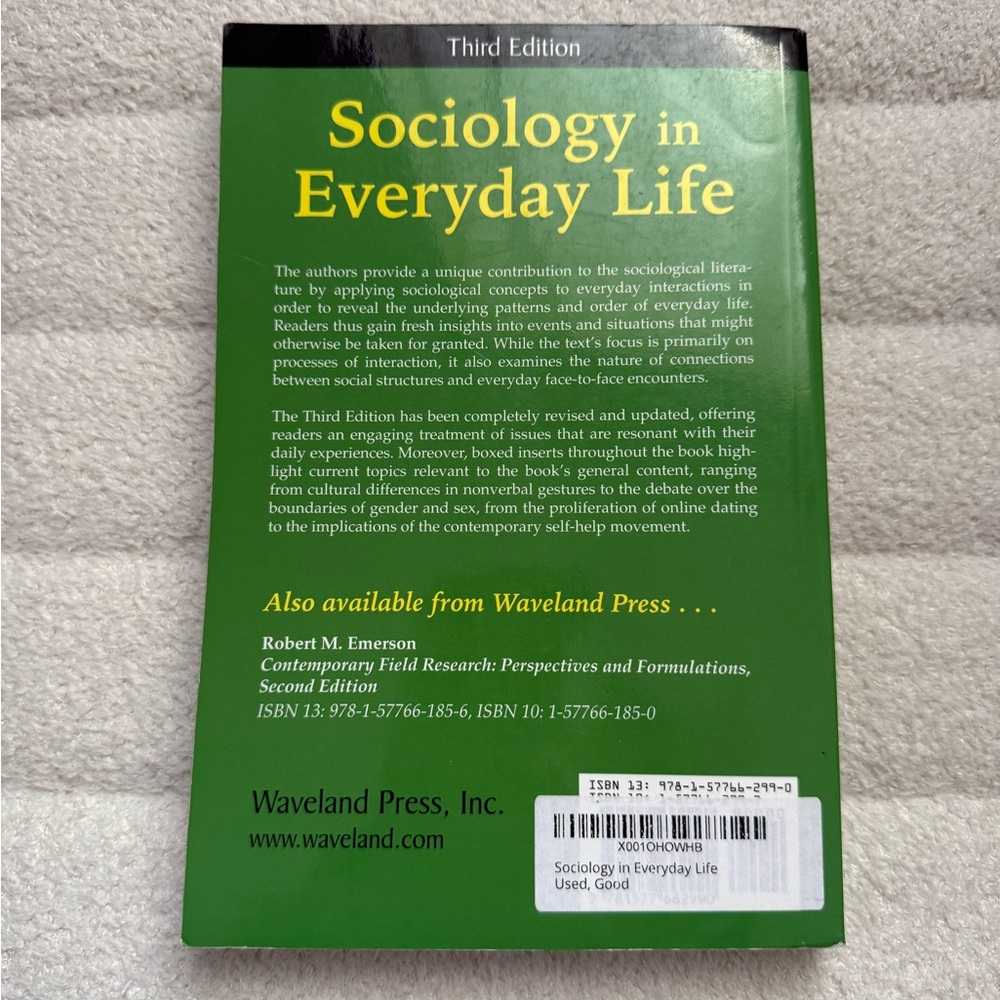 Sociology in Everyday Life Third Edition Book - Picture 3 of 3